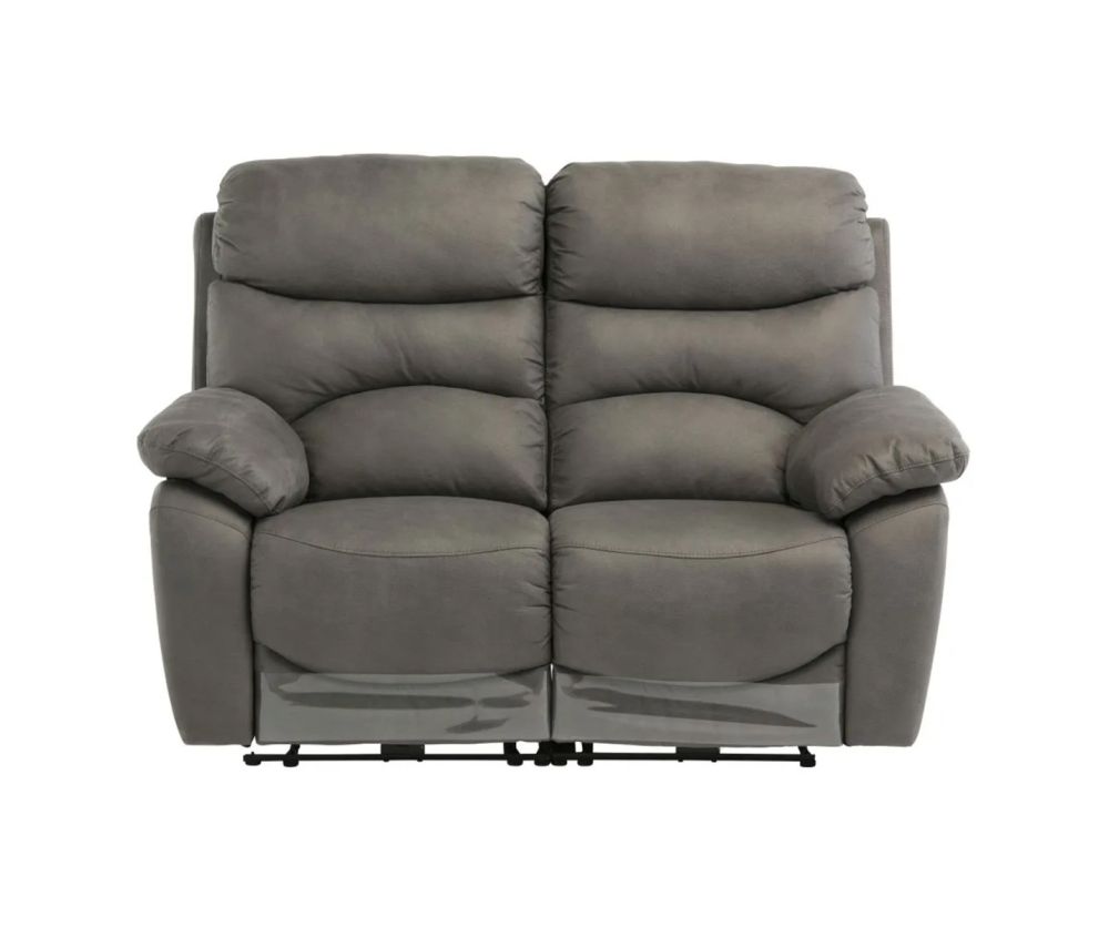 World Furniture Layla Grey Soft-touch Fabric Electric Recliner 2 Seater Sofa