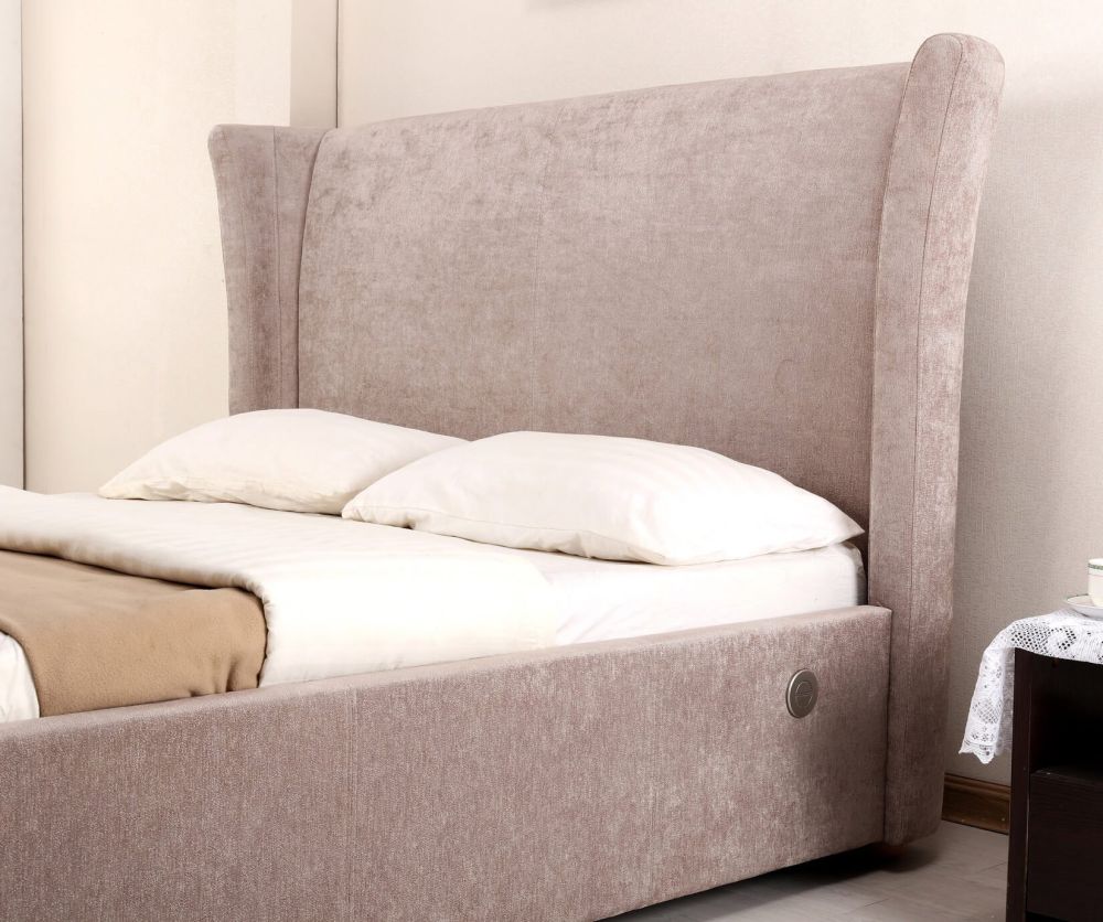 Artisan Mink Fabric Audio TV Bed