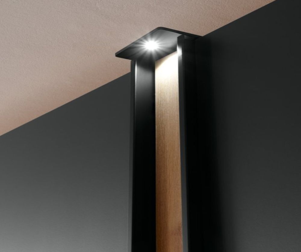 Wiemann Lagos Front in Carcase Colour and Centre Strip Bianco Oak Finish Hinged Door Wardrobe