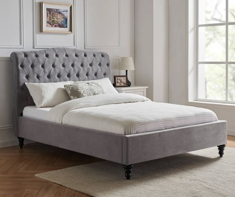 Limelight Rosa Light Grey Fabric Bed Frame