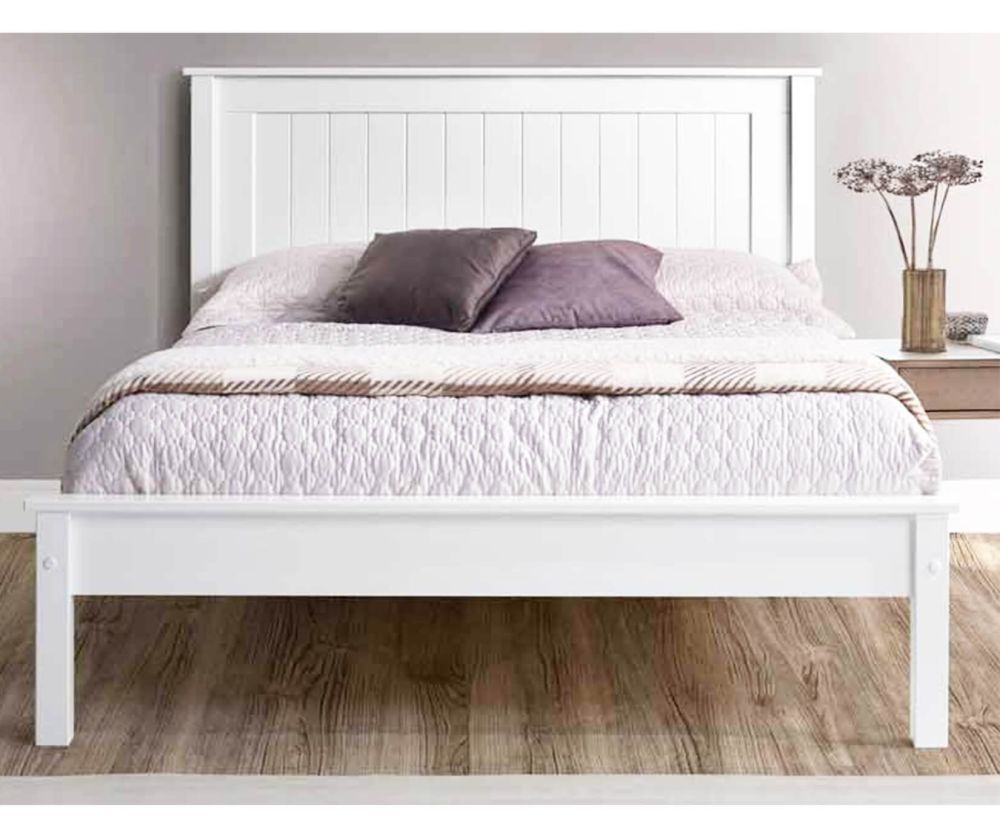Limelight Taurus White Wooden Low Footend Bed Frame