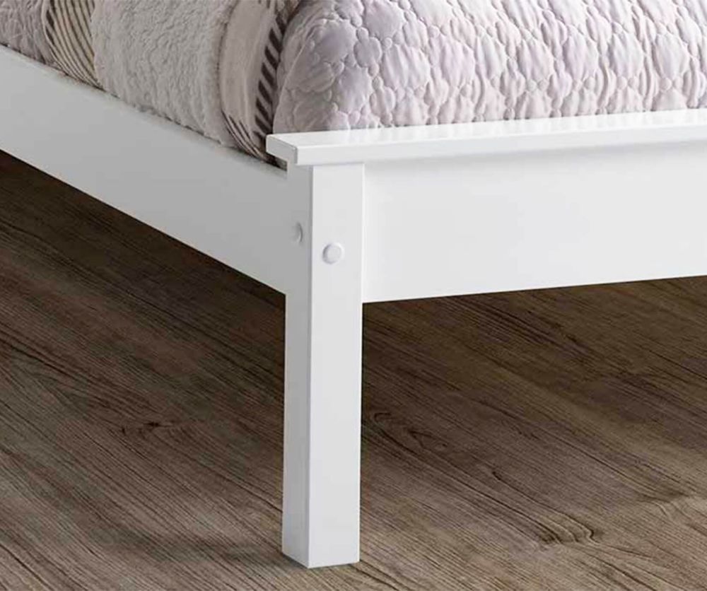 Limelight Taurus White Wooden Low Footend Bed Frame