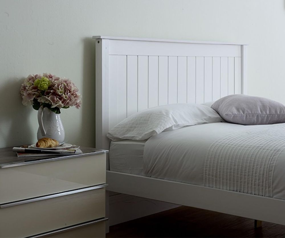 Limelight Taurus White Painted Wooden Bed Frame