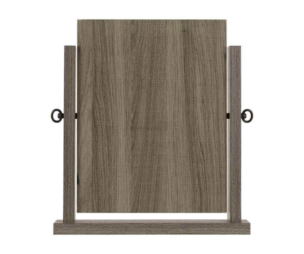 Seconique Lisbon Black Wood Grain Dressing Table Mirror