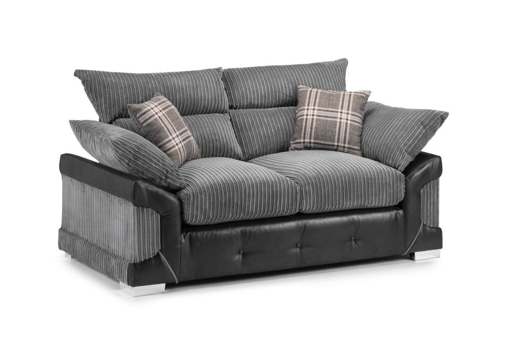 Horace Black and Grey 2 Seater Sofa