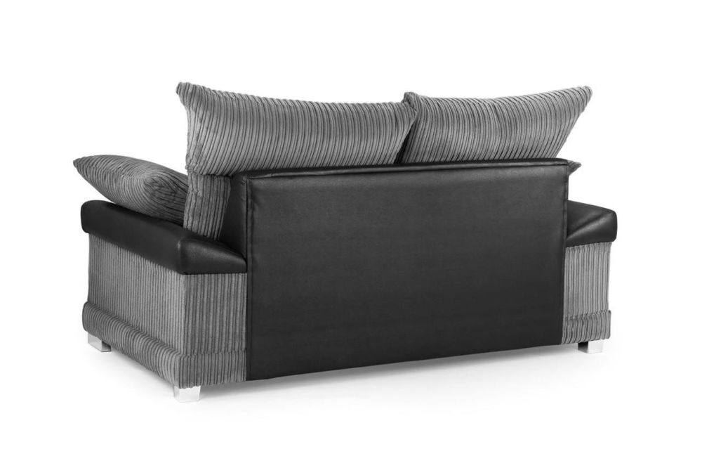 Horace Black and Grey 2 Seater Sofa