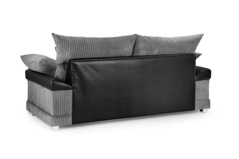Horace Black and Grey 3 Seater Sofa