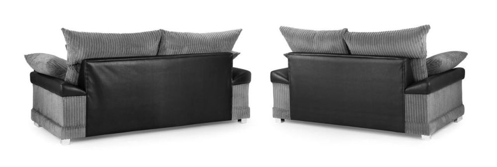 Horace Black and Grey 3+2 Sofa Set
