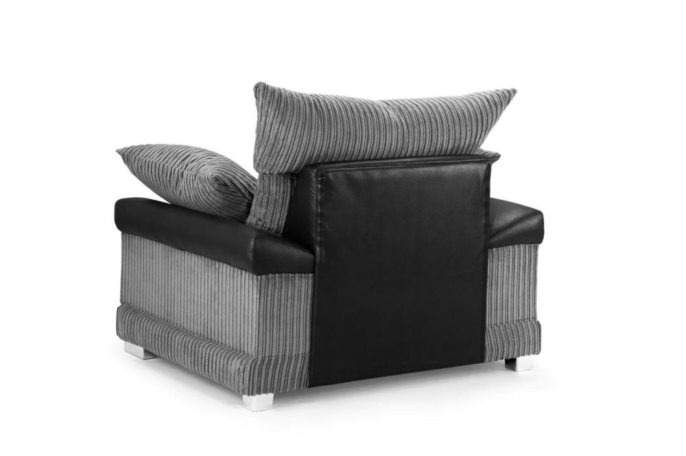 Horace Black and Grey Armchair