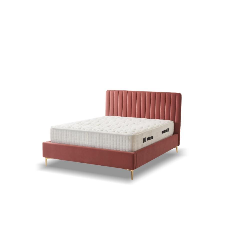 Furniture Link Lucy Blush Fabric Bed Frame