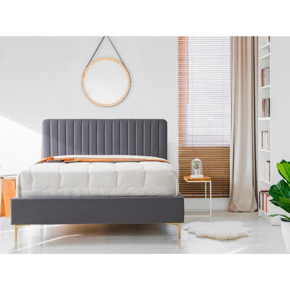 Furniture Link Lucy Grey Fabric Bed Frame