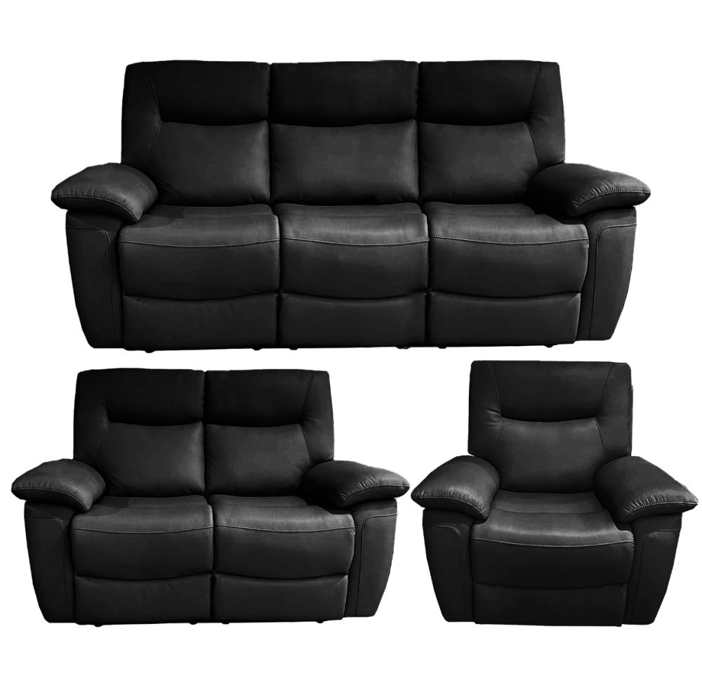Lucia Black Power Recliner 3+2+1 Sofa Set