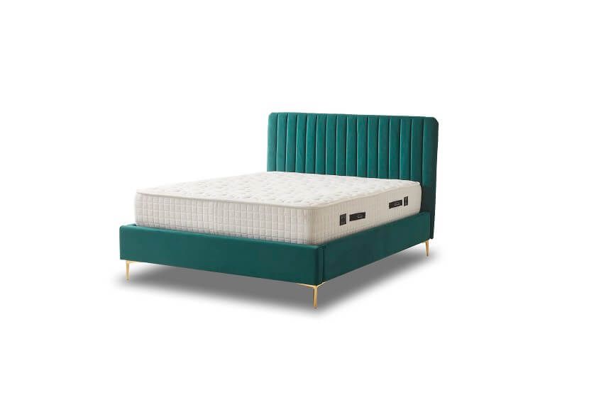 Furniture Link Lucy Green Fabric Bed Frame