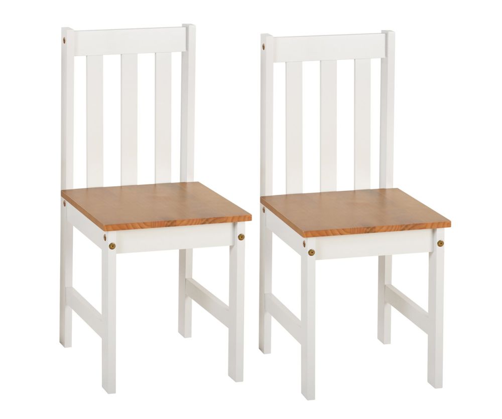 Seconique Ludlow White Dining Set with 2 Chairs