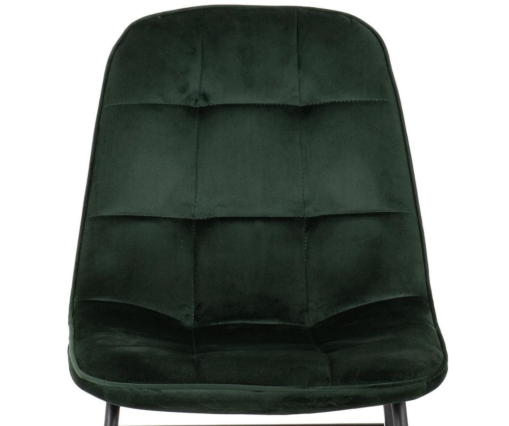 Seconique Furniture Lukas Emerald Green Velvet Chair in Pair