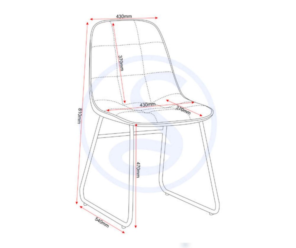 Seconique Furniture Lukas Grey Velvet Chair in Pair