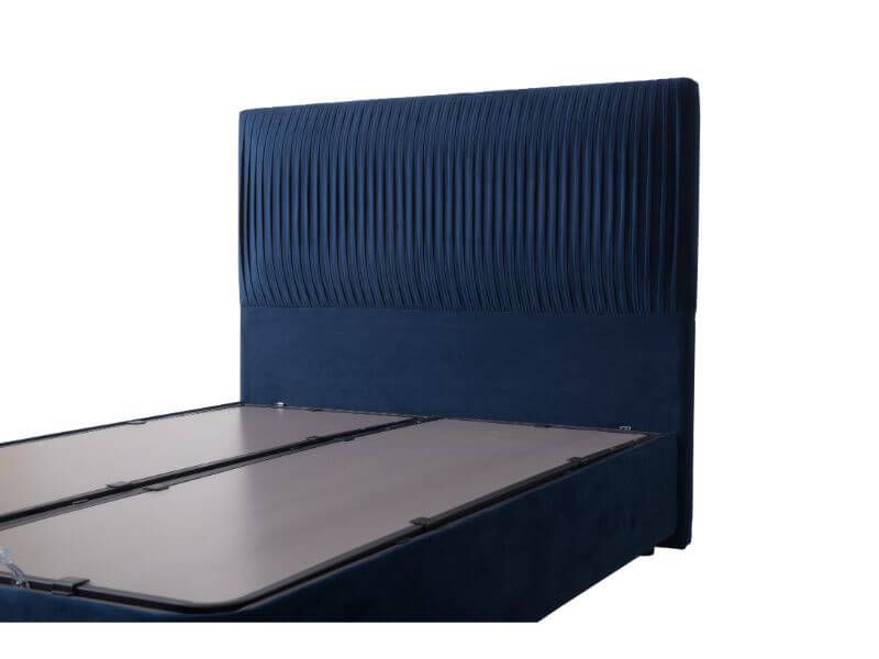 Furniture Link Lyla Blue Fabric Ottoman Bed