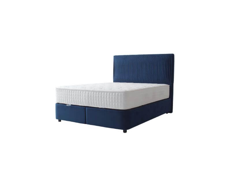 Furniture Link Lyla Blue Fabric Ottoman Bed