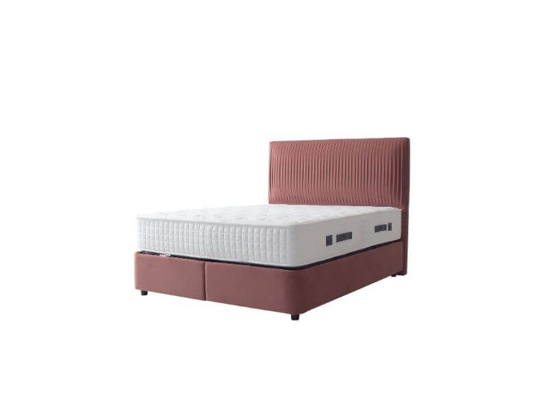 Furniture Link Lyla Blush Fabric Ottoman Bed
