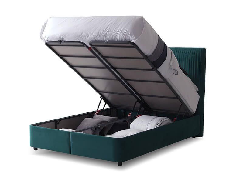 Furniture Link Lyla Green Fabric Ottoman Bed