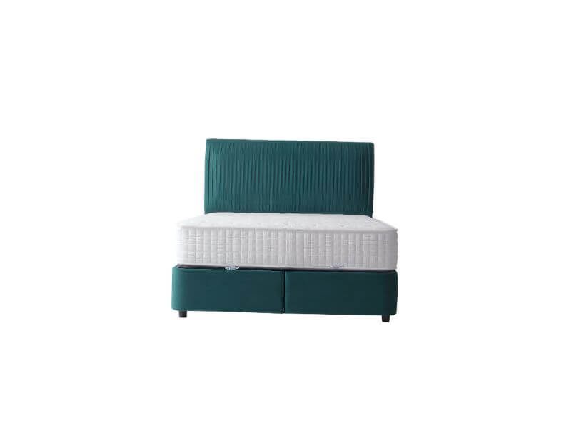 Furniture Link Lyla Green Fabric Ottoman Bed