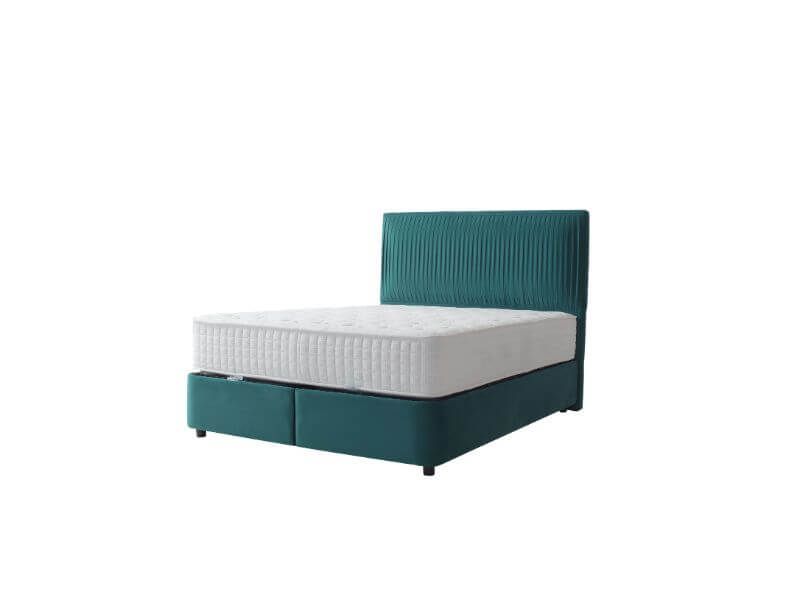Furniture Link Lyla Green Fabric Ottoman Bed