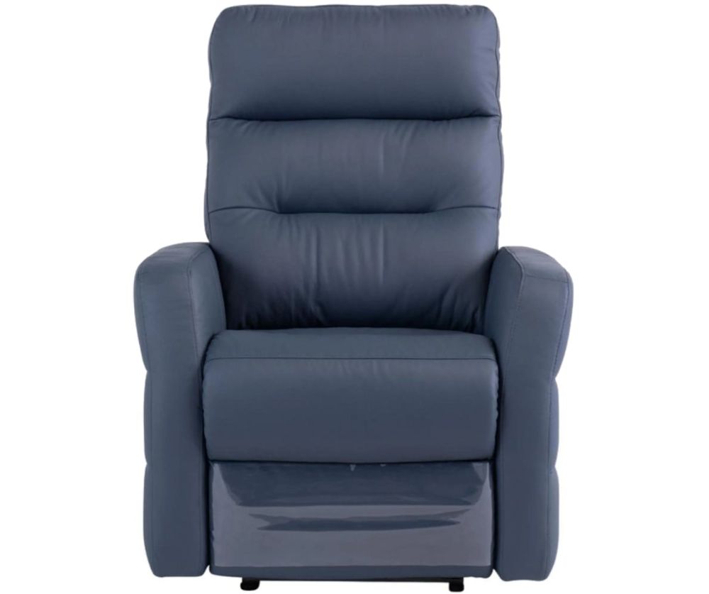 World Furniture Madison Blue Leather Electric Recliner Chair