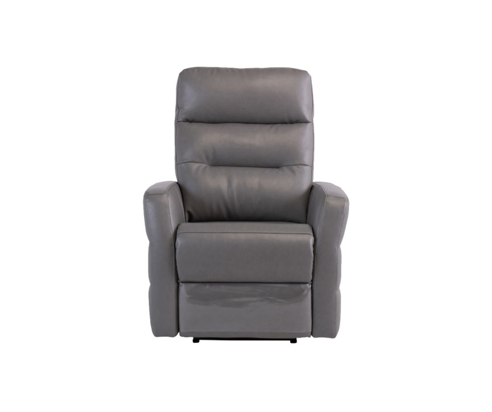 World Furniture Madison Grey Leather Electric Recliner Chair