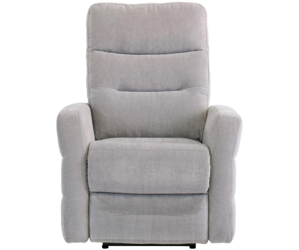 World Furniture Madison Silver Grey Herringbone Fabric Electric Recliner 3+1+1 Sofa Set