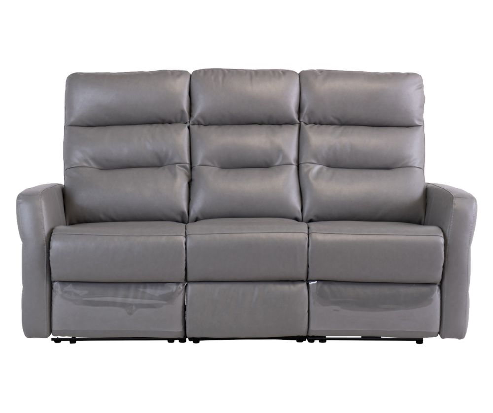 World Furniture Madison Grey Leather Electric Recliner 3 Seater Sofa