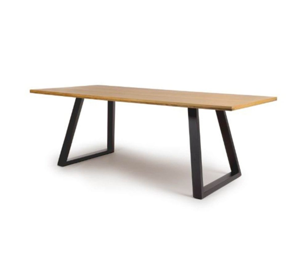 Furniture Link Madrid Oak 220cm Rectangular Dining Table Only