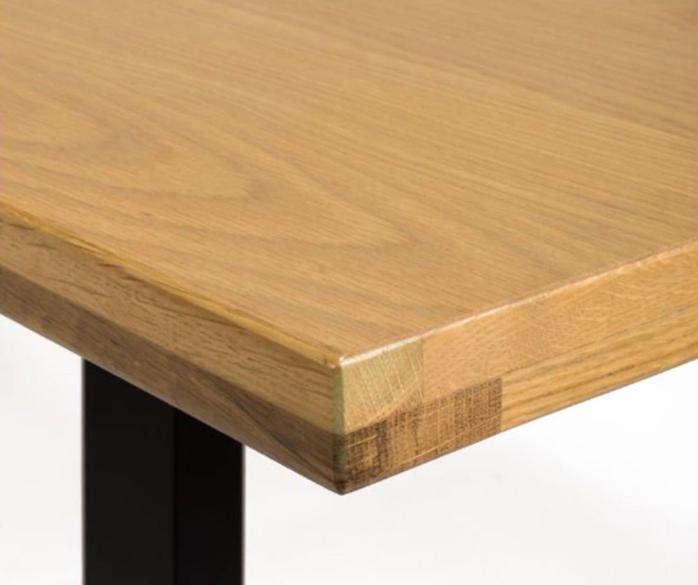 Furniture Link Madrid Oak 220cm Rectangular Dining Table Only