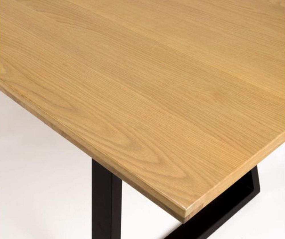 Furniture Link Madrid Oak 220cm Rectangular Dining Table Only