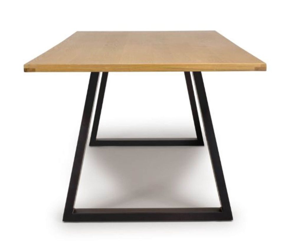 Furniture Link Madrid Oak 220cm Rectangular Dining Table Only