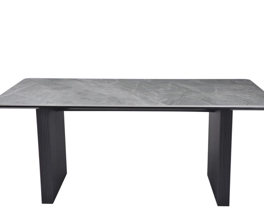 Engelberg 180cm Grey & Black Dining Table
