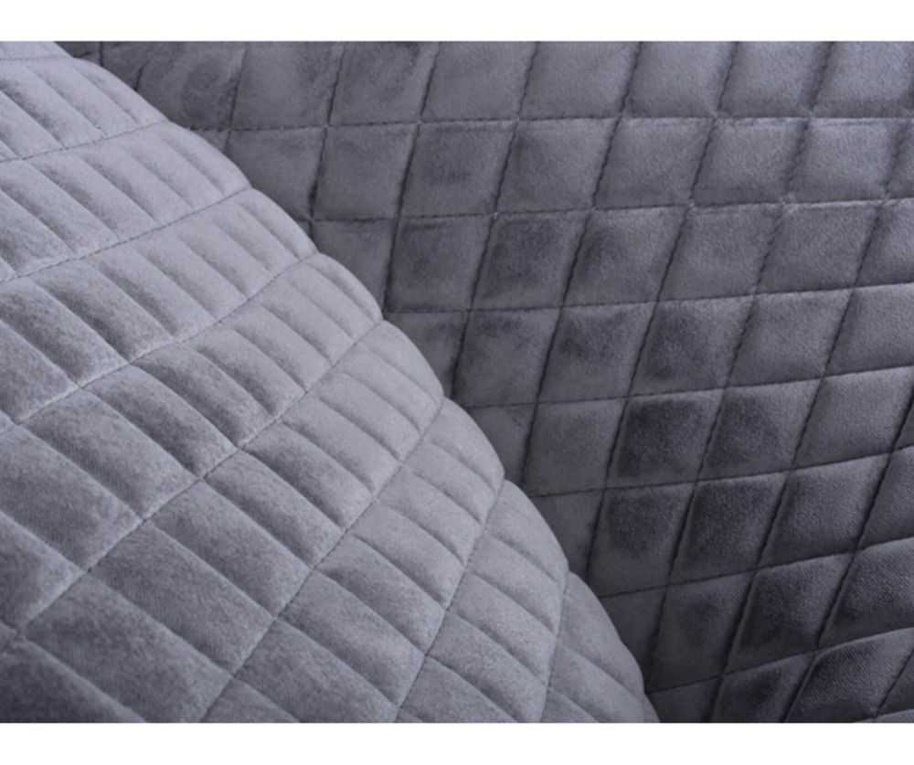 Furniture Link Malmo Grey Velvet Fabric Dining Chair in Pair