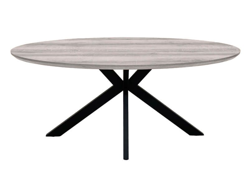 Furniture Link Manhattan Grey Oval Dining Table 