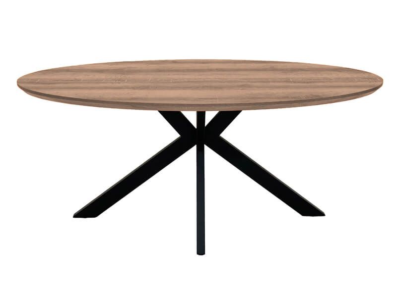 Furniture Link Manhattan Light Walnut Oval Dining Table(W180cm) 
