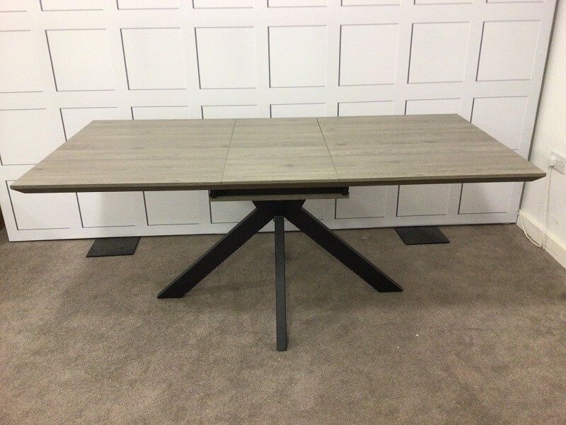 Furniture Link Manhattan Light Walnut Extending Dining Table(140cm-180cm)
