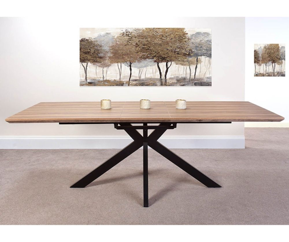 Furniture Link Manhattan Light Walnut Extending Dining Table(180-220cm)