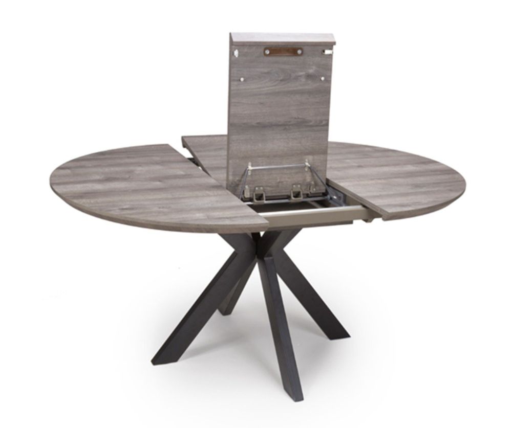 Furniture Link Manhattan Round Grey Extending Dining Table(W120cm-160cm)
