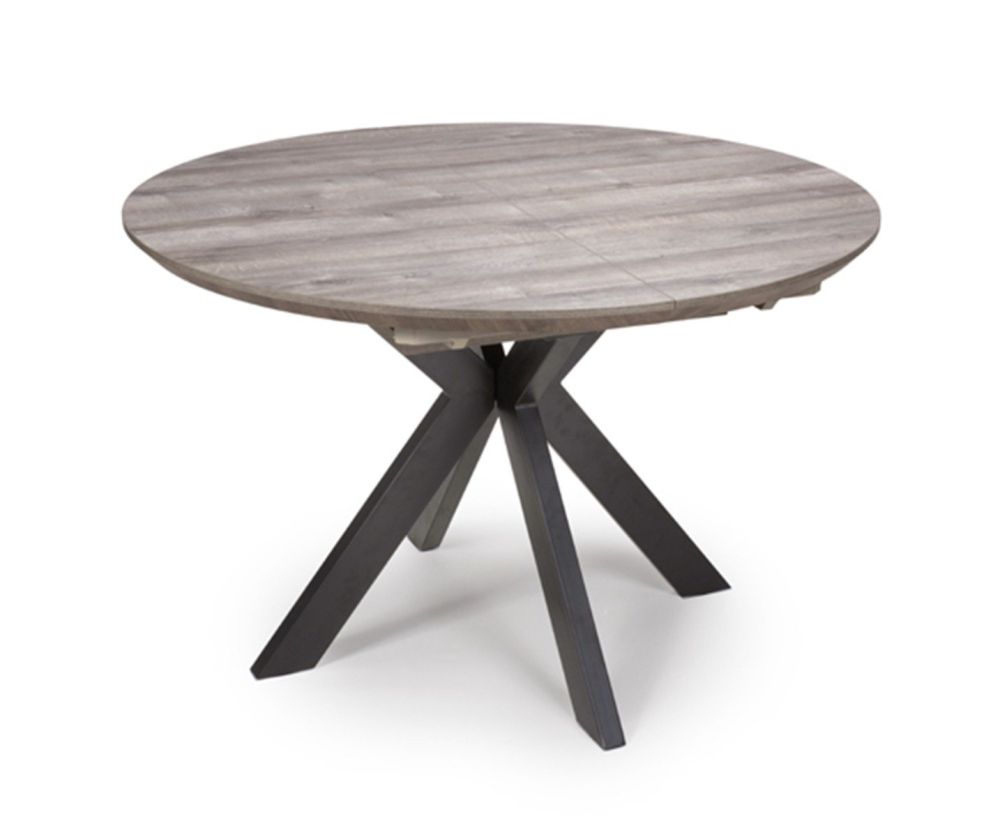 Furniture Link Manhattan Round Grey Extending Dining Table(W120cm-160cm)