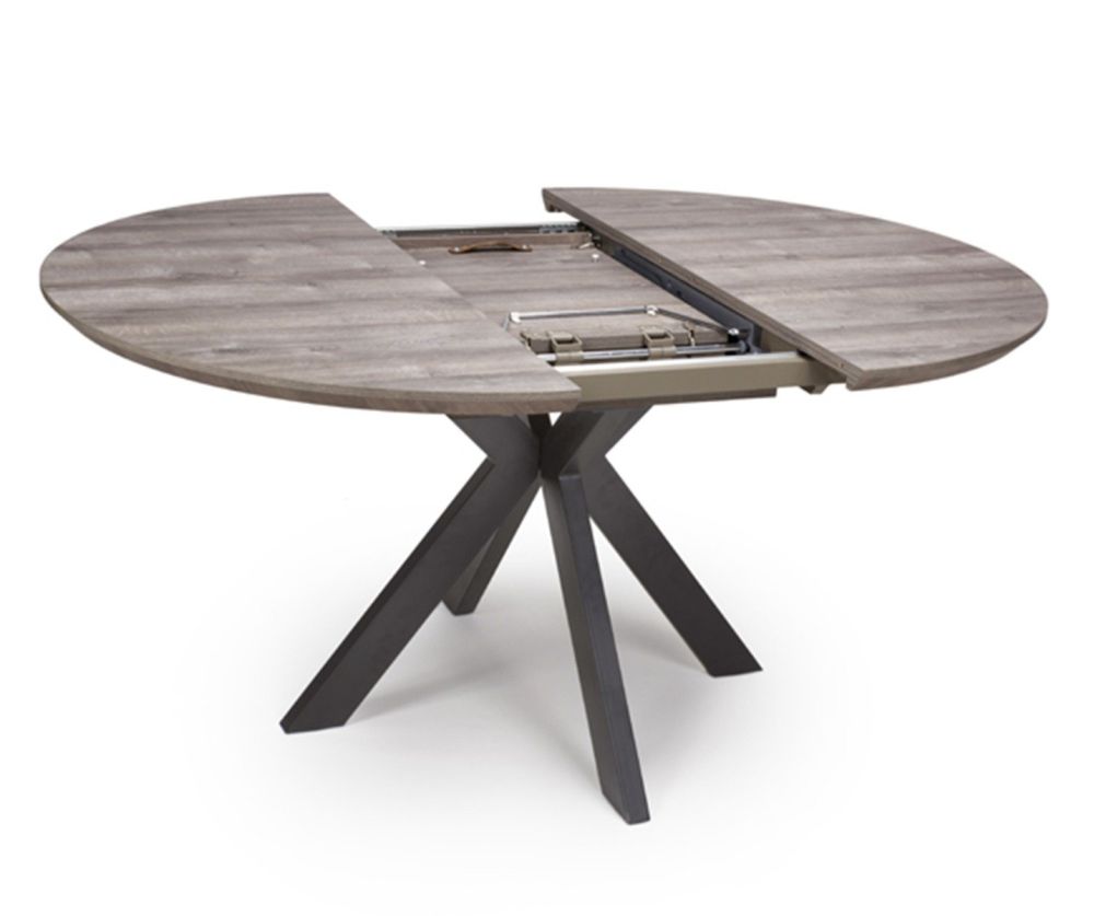 Furniture Link Manhattan Round Grey Extending Dining Table(W120cm-160cm)