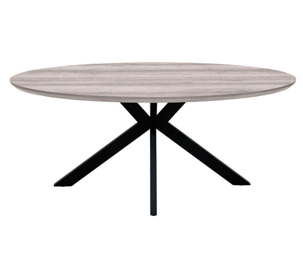 Furniture Link Manhattan Grey Round Dining Table(W120cm)