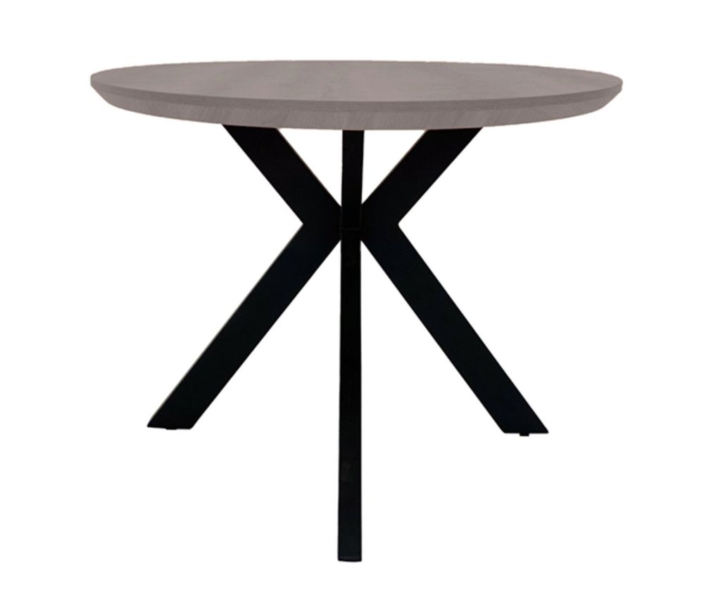 Furniture Link Manhattan Grey Round Dining Table(W120cm)