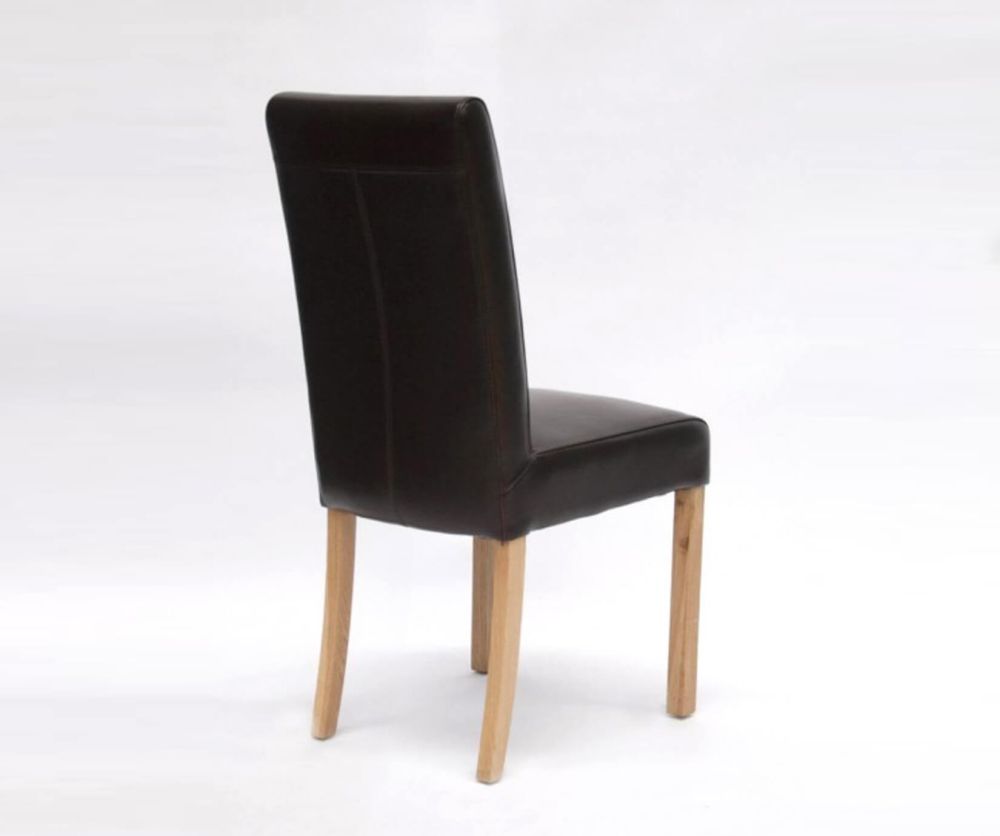 Homestyle GB Marianna Brown Bycast Leather Dining Chair in Pair