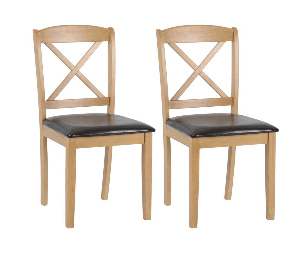 Seconique Mason Oak Double Drop Leaf Dining Set with 2 Chairs