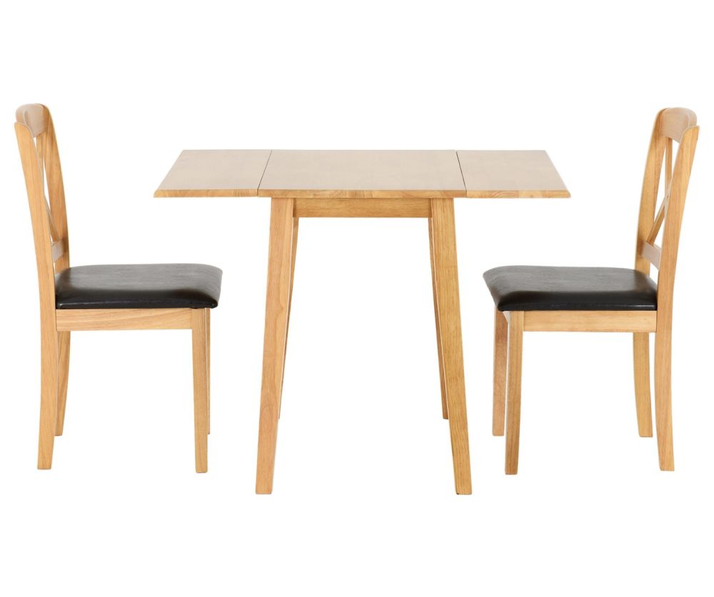 Seconique Mason Oak Double Drop Leaf Dining Set with 2 Chairs