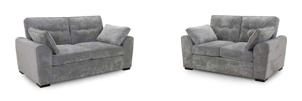 Lorcan Grey Fabric 3+2 Sofa Set