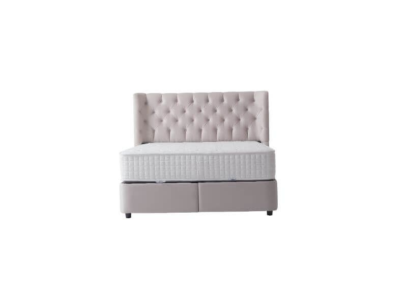 Furniture Link Mayfair Champagne Fabric Ottoman Bed 